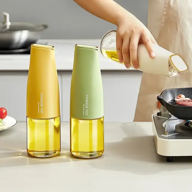 Cooking Oil Dispenser (Glass) With Automatic Open Lid (500 ml)