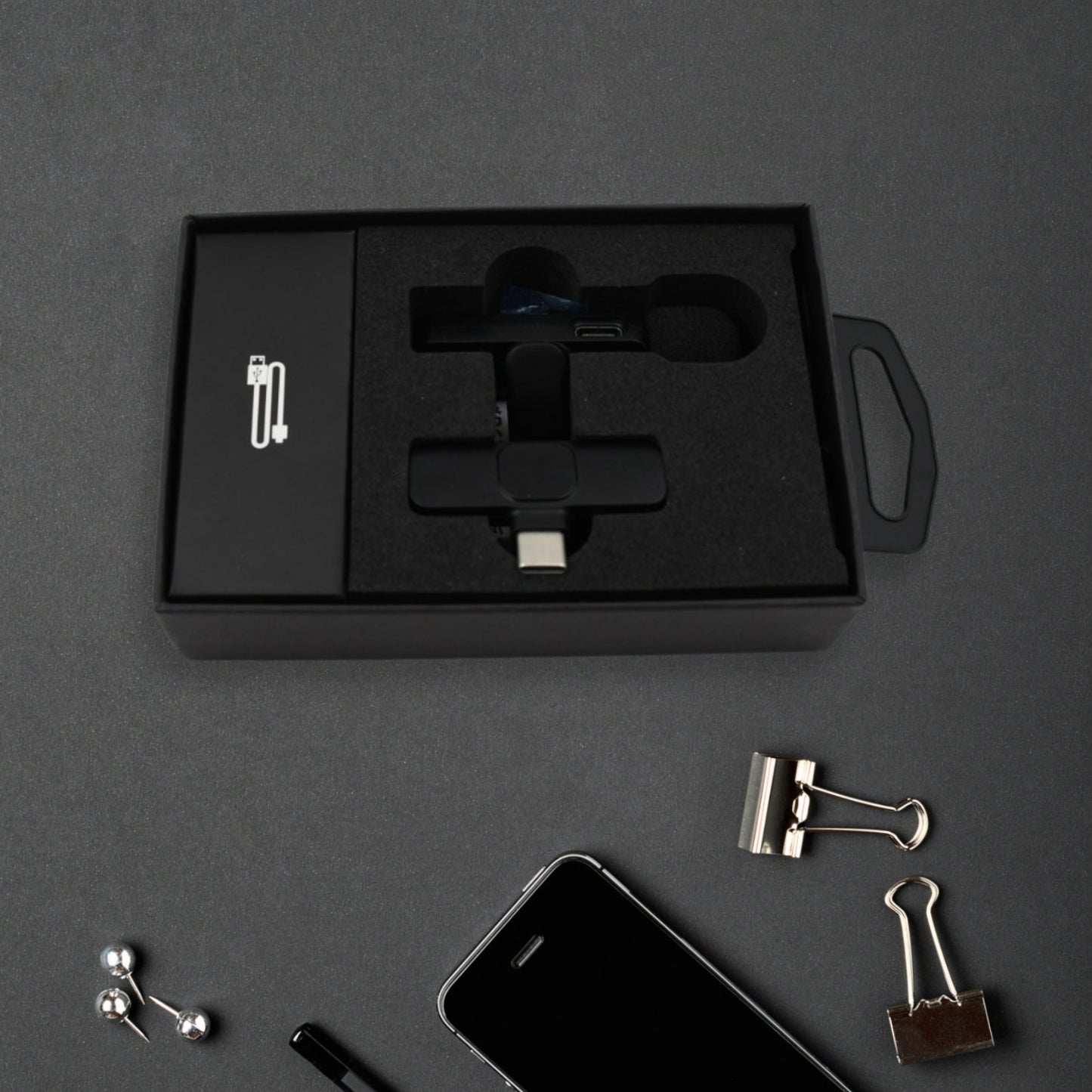 Intelligent Noise Cancelling Live Streaming Clip On Collar Microphone