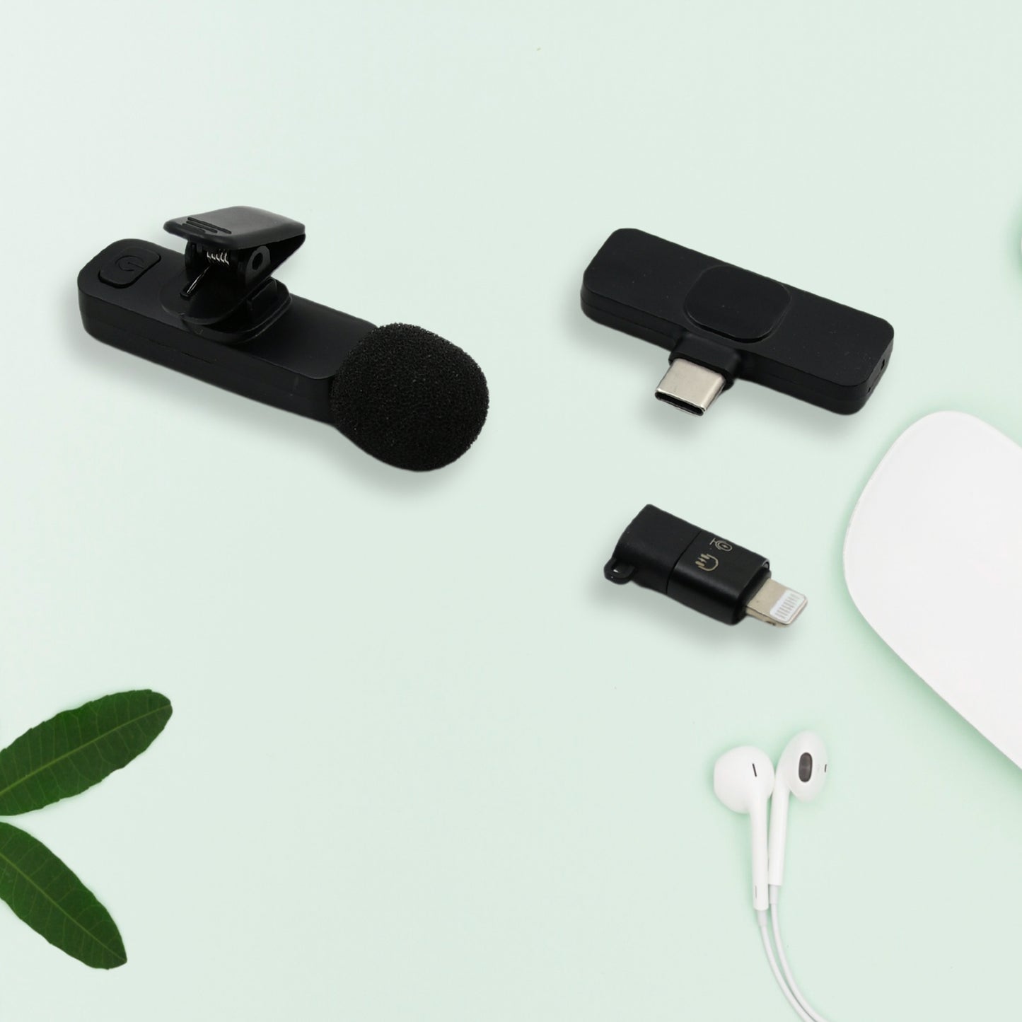 Intelligent Noise Cancelling Live Streaming Clip On Collar Microphone