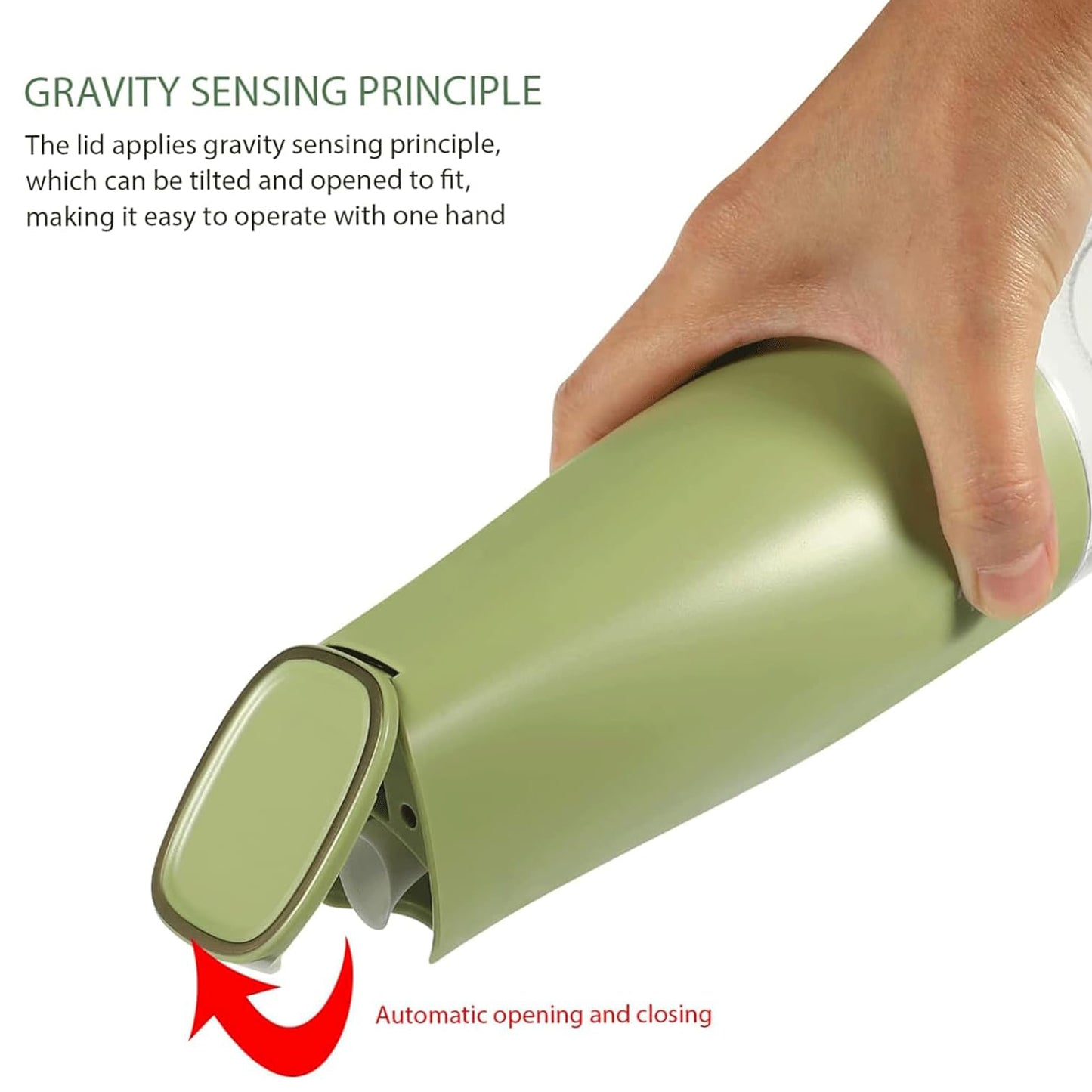 Cooking Oil Dispenser (Glass) With Automatic Open Lid (500 ml)