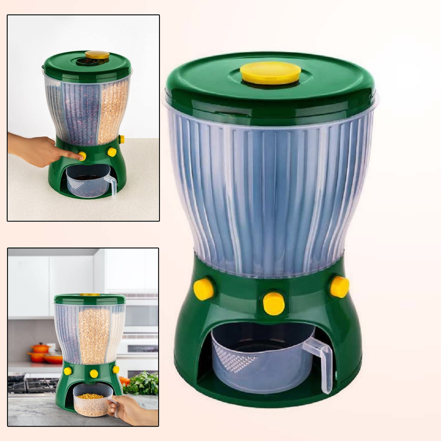 (12253) 4 In 1 360 Degree Rotation Cereal Dispenser (Approx 10 Kg 1 Pc)