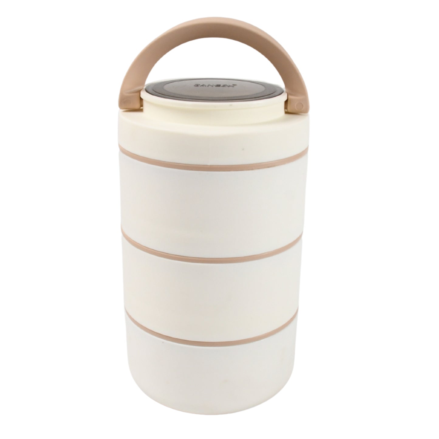 Ganesh Smart Stack 3 Layer Portable Lunch Box Stainless Steel Airtight Leak-proof Lunch