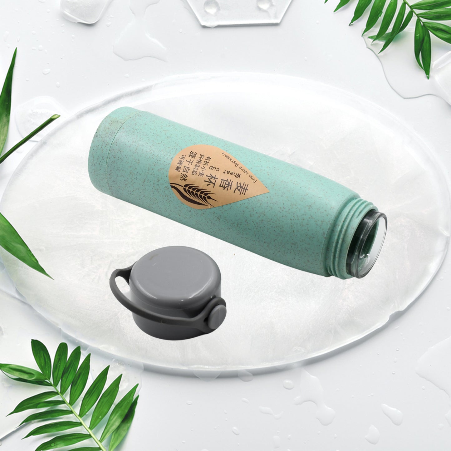 High Portable Water Bottle Creative Fragrance Glass Bottle Water With Mobile Phone Holder