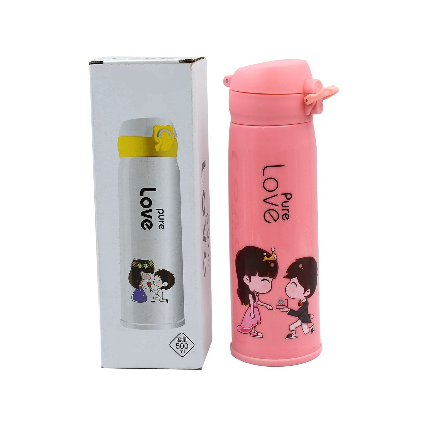 Pure Love Outdoor Sport Hot & Cold Water Bottle 500ml Leak Proof Bpa-free