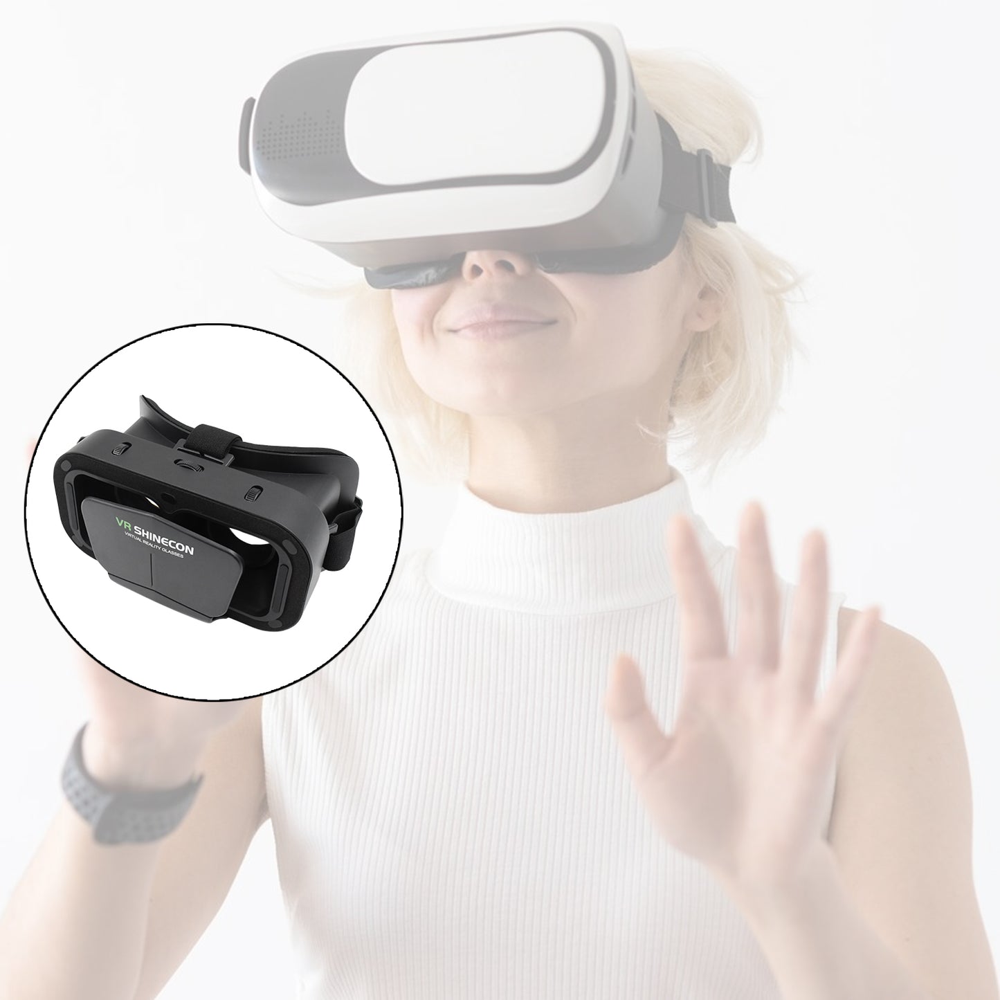 Virtual Reality Headset for iOS & Android – 1 Year Warranty, Compatible with 4.7-7.2" Screens