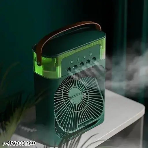 Portable-Air-Conditioner-Small-Ac-Quaite-Personal-Air-cooler-Usb-Power-Mini-Desktop-Cooling-Misting-fan-1/2/3-Timer-With-speed-360-Adjustable-For-Office-Room-Desk-And-Car (Multicolour)