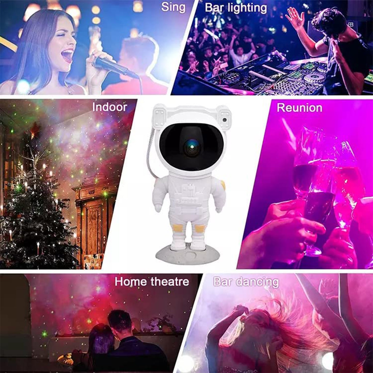Robot Sky Space Stars Light Astronaut Galaxy Projector Night Lamp