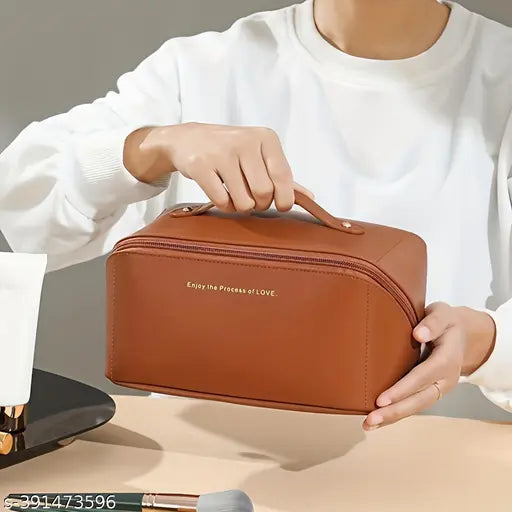 Cosmetic Makeup Bag Brown