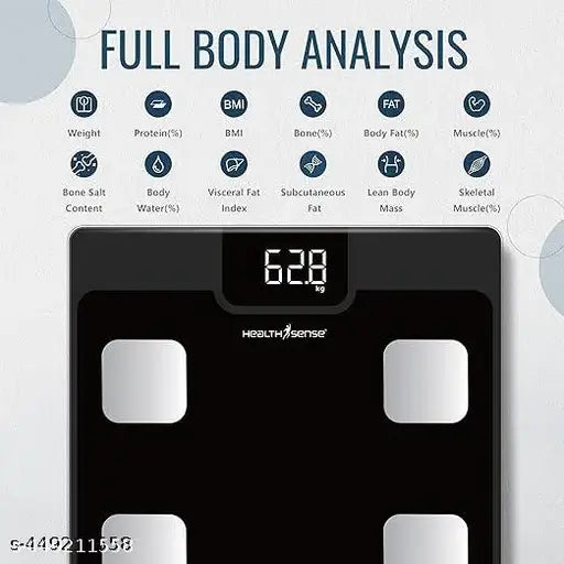 Weight Machine for Body Weight Machine Digital Bathroom Scale for Human Body Weight Measurement Extra Thick Weighing Scale with LCD Display 36Months Warranty, Black,Max Weight 180Kgs