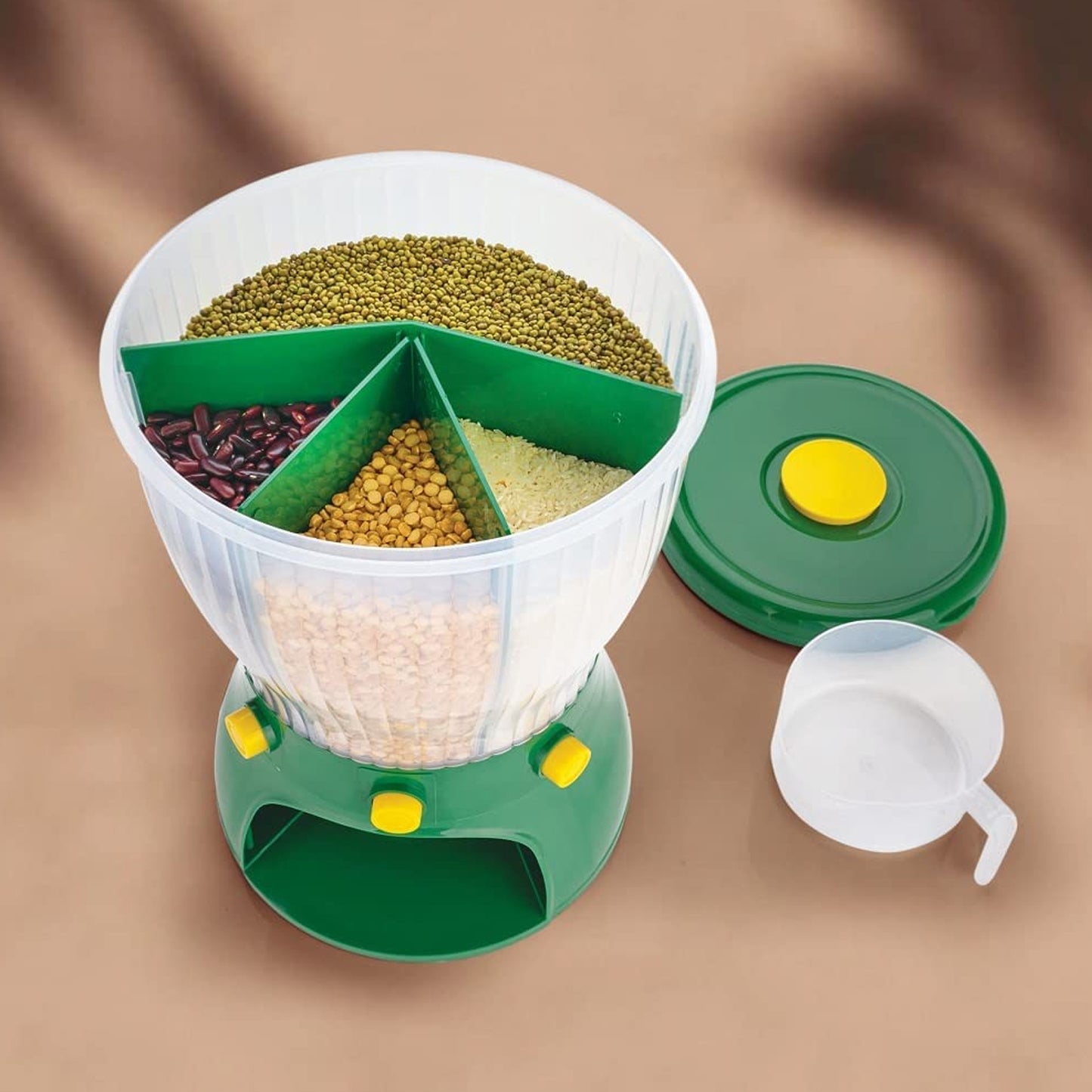 (12253) 4 In 1 360 Degree Rotation Cereal Dispenser (Approx 10 Kg 1 Pc)