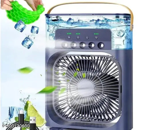 Portable-Air-Conditioner-Small-Ac-Quaite-Personal-Air-cooler-Usb-Power-Mini-Desktop-Cooling-Misting-fan-1/2/3-Timer-With-speed-360-Adjustable-For-Office-Room-Desk-And-Car (Multicolour)